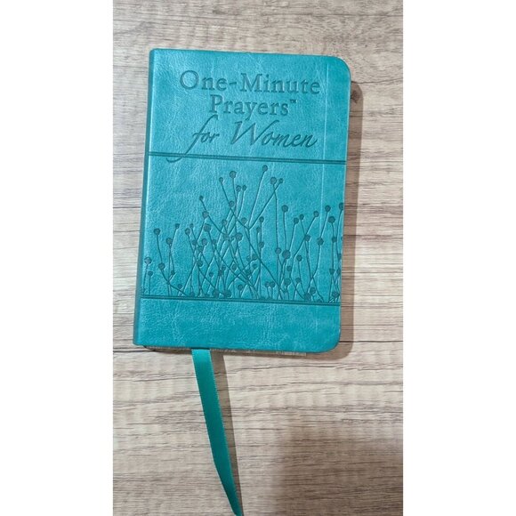One-Minute Prayers For Women Teal Faux Leather Devotional Book With Ribbon Marke - Picture 8 of 8